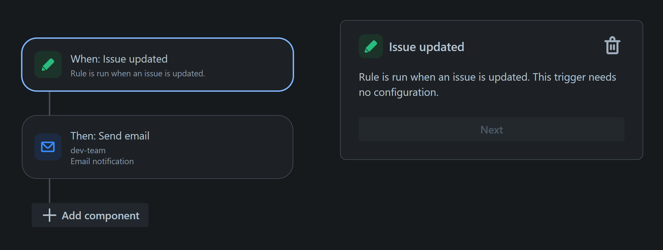 Jira automation setting