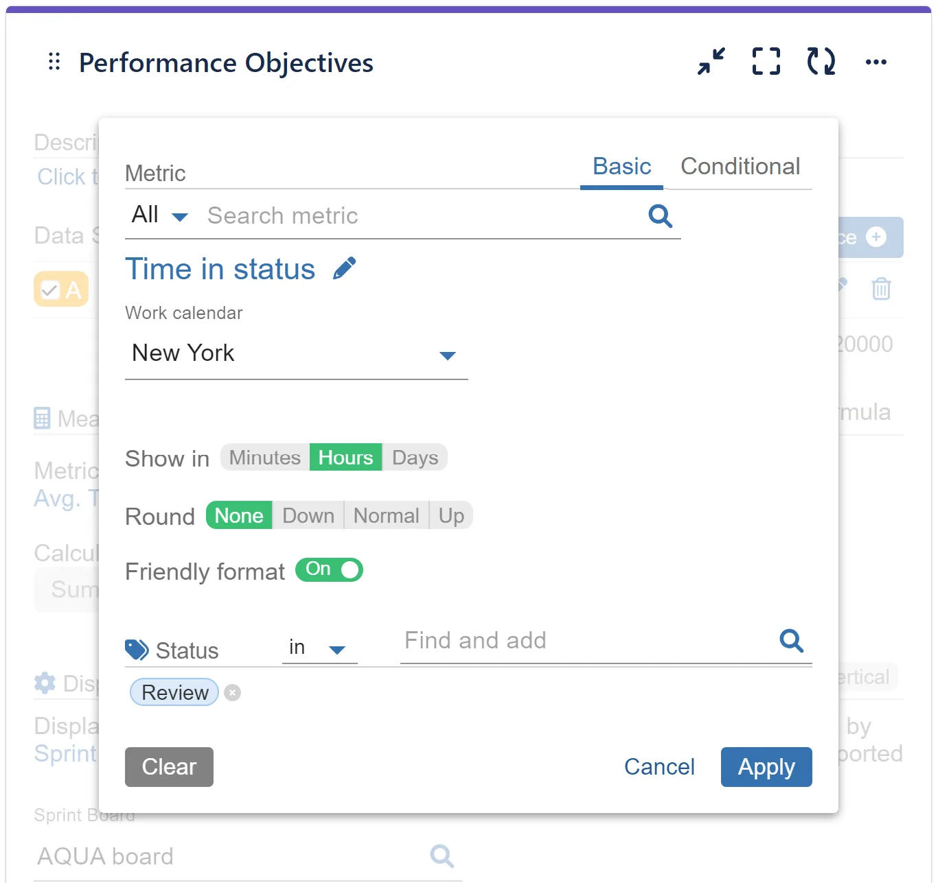 Average Time in Status in Sprint metric Jira