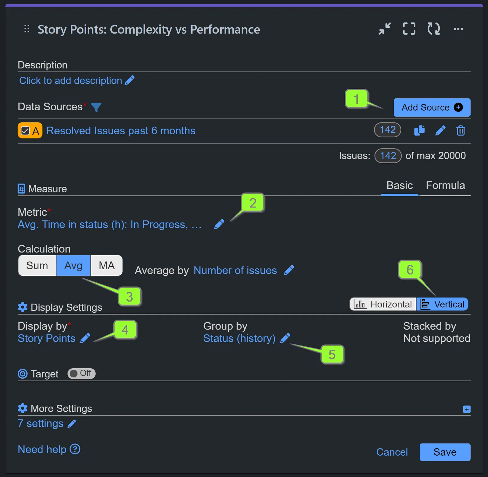 Settings screen