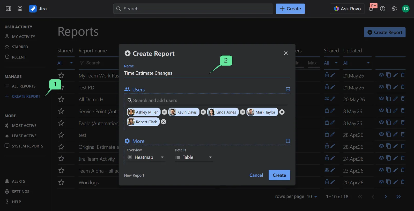 Create Activity Report User Activity Timeline Work History for Jira