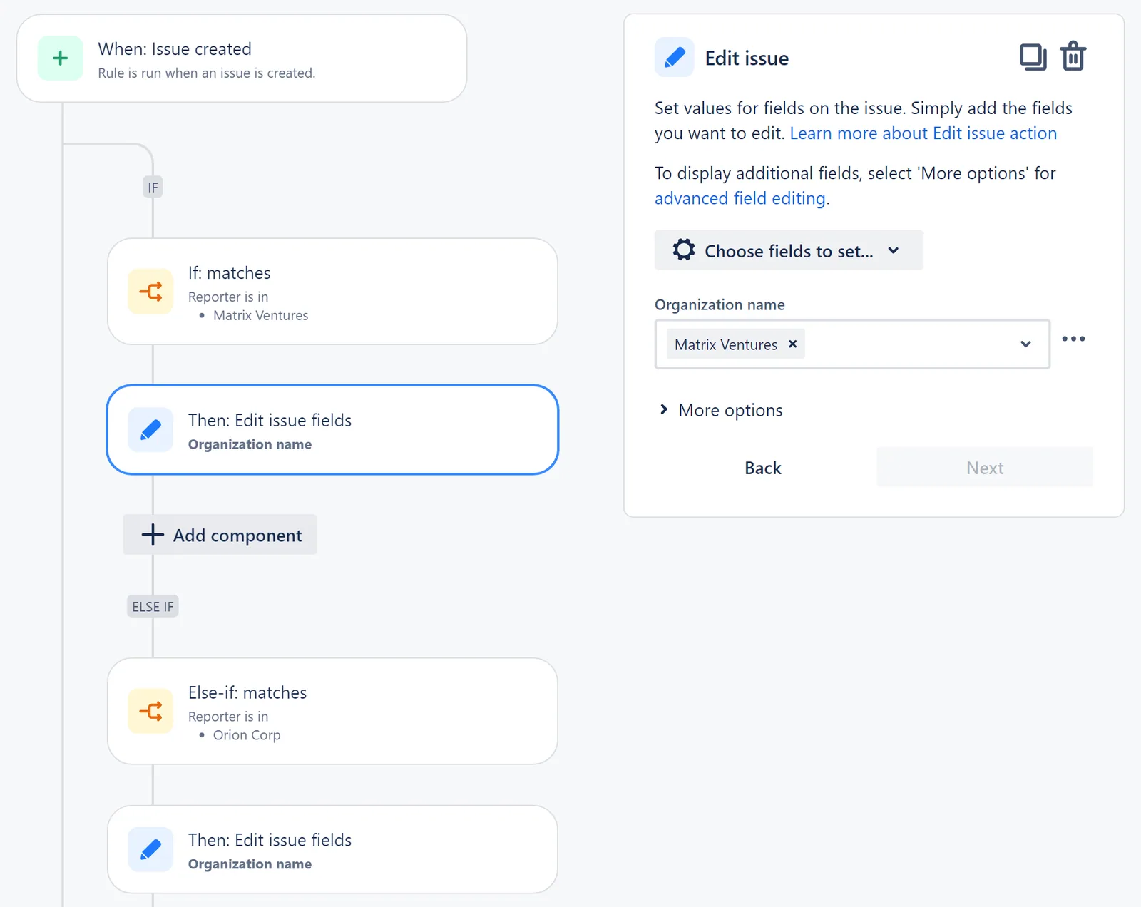 automation rule for Jira