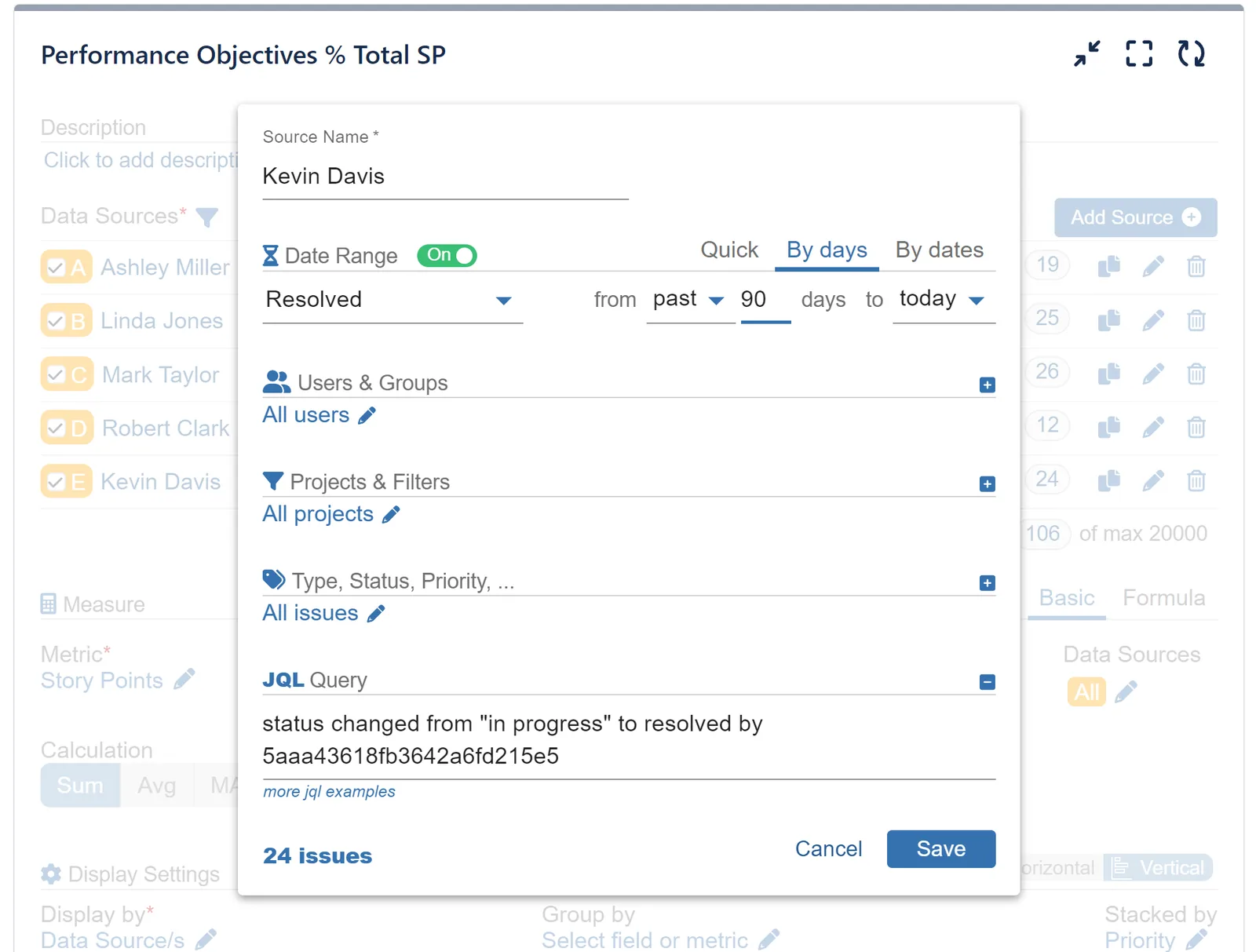 Data Source settings