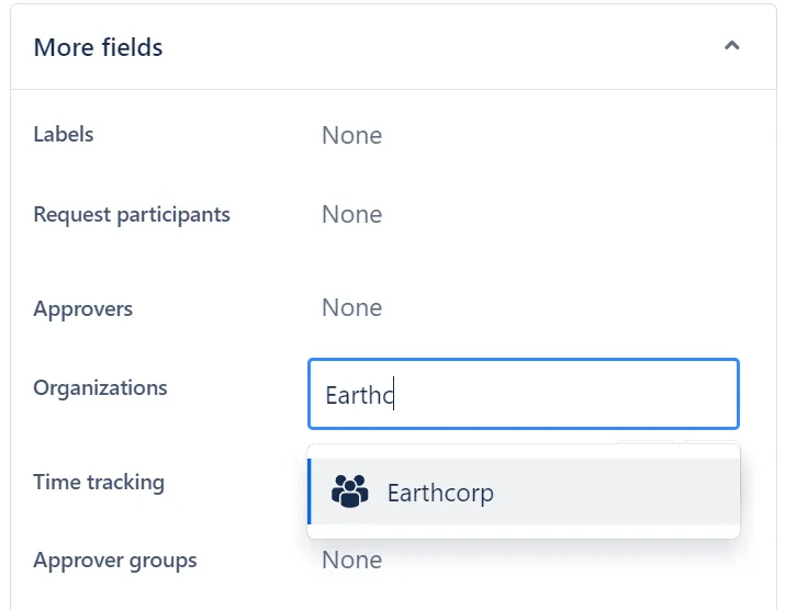 Customer name search field result in Jira